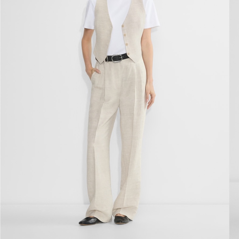 Aritiza The Effortless Pant - CruiseLinen in natural ecru